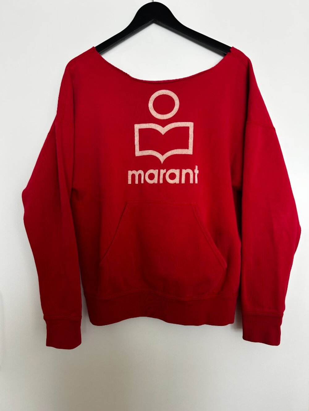 Isabel Marant Etoile, Mansel logo hoodie sweatshirt in red, size 38 *altered* - Picture 3 of 11